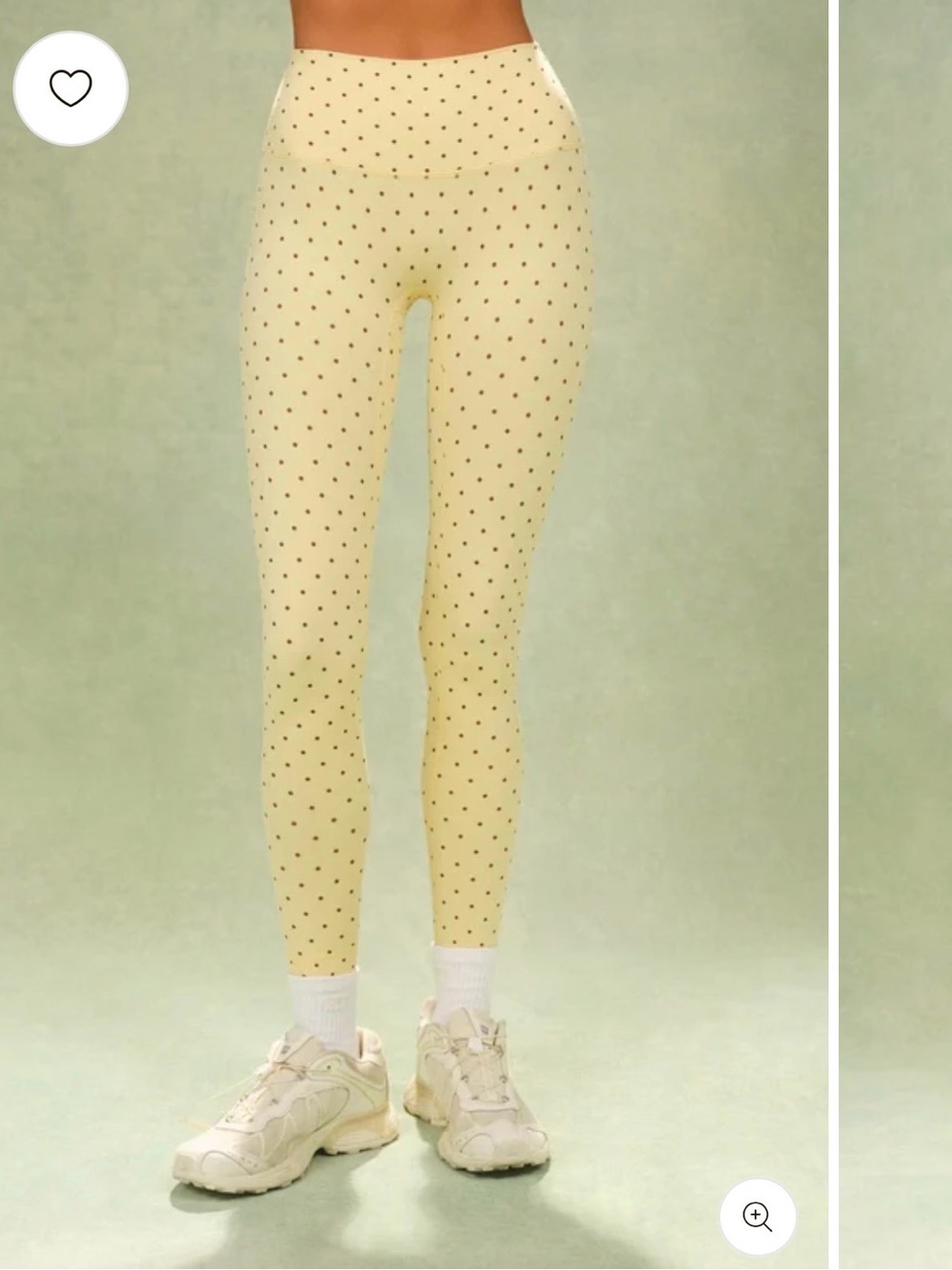 SET Active Pale Yellow Polka Dot High-Rise Leggings